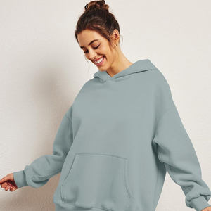 Women's Custom 100% Cotton <b>Zip</b>-<b>Up</b> Oversize Hoodie Set with Embroidery Washed <b>Cropped</b> Joggers for Winter Street Wear - Product Image 2