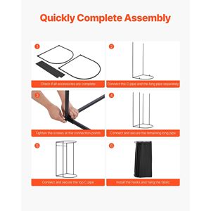 Camerino Portatile con Tende Spesse in Poliestere, Spazio Privato con Gancio Ombreggiante per Camerino di Boutique - Product Image 6