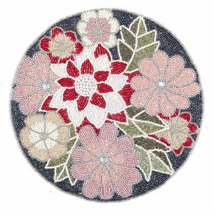 Recién llegado, mantel de mesa con cuentas de cristal Floral moderno, placa de cargador hecha a mano para banquetes de boda, precio al por mayor - Product Image 5