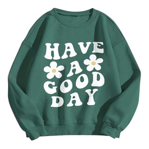 Sudadera con capucha holgada para mujer, con estampado, hombros caídos, de algodón, diseño gráfico personalizado, antiarrugas. - Product Image 4