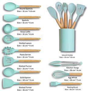 Ensemble d'ustensiles de cuisine pour femmes, ensemble d'ustensiles de cuisine pour hommes, ensemble de cuisine pour chefs, ustensiles de cuisine pour restaurant - Product Image 3