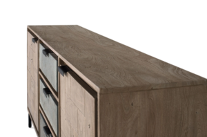 ตู้ไซด์บอร์ดไม้ 2 ประตู สไตล์คลาสสิคอุตสาหกรรม สำหรับห้องนั่งเล่นหรูหราและห้องรับประทานอาหารสไตล์ร่วมสมัย - Product Image 5