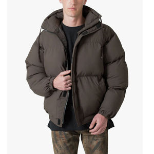 Nouvelle arrivée : veste matelassée brillante en toile imperméable et respirante pour homme, coupe-vent rembourré standard à capuche, style doudoune - Product Image 1
