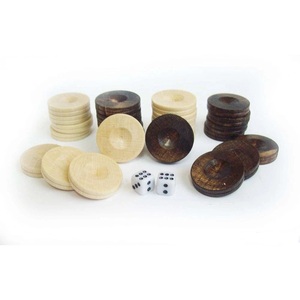 Discos de madera para yo-yo, fichas redondas para juegos de lanzamiento, piezas de juguete de madera natural quemada para juegos de fiesta infantiles - Product Image 1