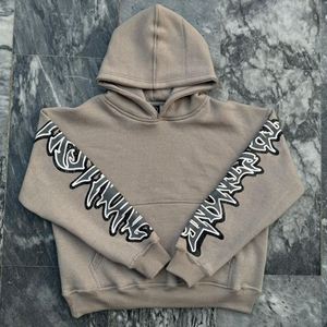 Custom Cotton Autumn Streetwear Regular Fit Fleece <b>Pullover</b> <b>Men</b> Hoodies Vintage High Quality Screen Printing Eco-Friendly Hoodie - Product Image 1