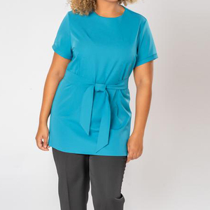 Woman's Spa Salon <b>Tunic</b> Uniform Hair & Beauty Dentist Therapist <b>Work</b> Wear Women's Long Casual Top - Product Image 4