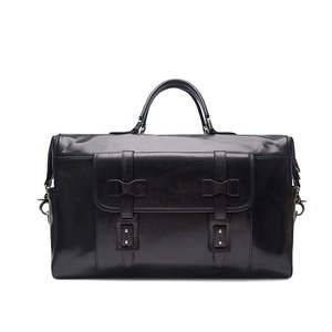 Bolsa de viaje de cuero para hombre, bolsa de lona, equipaje de mano para pasar la noche, bolsa deportiva - Product Image 3