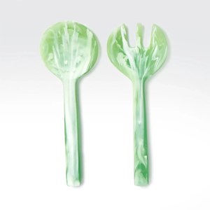 ชุดช้อนส้อมเสิร์ฟสลัดลายกระดองเต่า ดีไซน์หรูหรา สีเหลือง วัสดุเรซิ่น สำหรับใช้ในครัวและบนโต๊ะอาหาร - Product Image 4