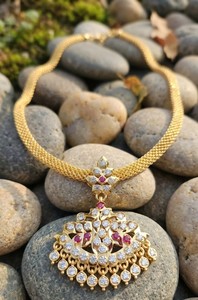 Divyoro Luxury Gold Plated Flower Pendant Necklace Cubic Zirconia Ruby Accent Women Adjustable Length Classic Style Box <b>Chain</b> - Product Image 4