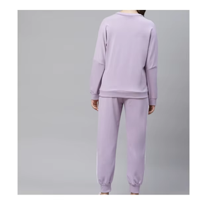 Conjunto Deportivo Color Block para Mujer, Pantalones Largos Casuales con Bolsillos Laterales, Cuello Redondo, Manga Tres Cuartos, Ropa de Primavera - Product Image 2