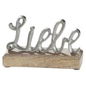 Ornement décoratif minimaliste en métal et bois pour la décoration intérieure, idéal pour les étagères et les accents de style. - Product Image 1