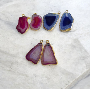 Colgante de Geoda Druzy de Piedra Preciosa Natural, Racimo de Cristales Brillantes, Suministro al por Mayor para Regalos, Amuleto de Geoda de Ágata en Bruto, Colgante Estilo Vintage - Product Image 6