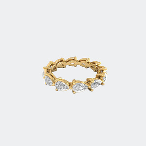 Bague éternité sertie de pierres en forme de poire 4.80CTW - Product Image 5