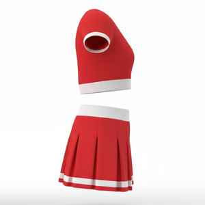 Uniforme de cheerleading personnalisé pour adultes, femme, polyester, respirant, tissu à séchage rapide, tenue d'équipe, robe de cheerleading sans manches, sports scolaires - Product Image 4