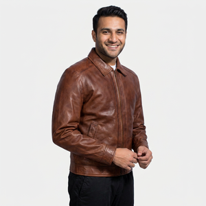 Mens Custom Black Leather <b>Jacket</b> with Lambskin Material <b>Slim</b> <b>Fit</b> and Stylish Design for Biker Enthusiasts Leather <b>jacket</b> for men - Product Image 3