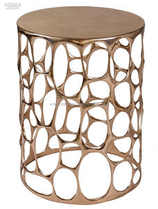 Table de tabouret design diamant en aluminium personnalisée Mobilier fait main en métal pour salle à manger, maison et hôtel Utilisation directe du fabricant - Product Image 6