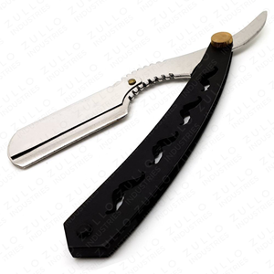 Professional Double Ring <b>Barber</b> Shaving Razor Stainless Steel Single <b>Blade</b> Red Powder Coated Handle Custom Logo OEM - Product Image 3