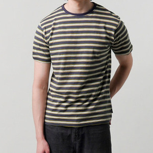 Camisetas Unisex de Estilo Vintage a Rayas, Tela de Algodón Suave, Cuello Redondo, Ropa de Calle, Uso Diario, Top de Verano, Etiqueta Privada Personalizada - Product Image 5