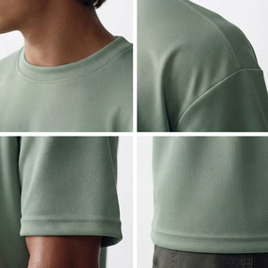Customizable Packaging Men's Oversized Gym <b>T</b>-<b>Shirt</b> Plain Dyed Solid Color Pattern Anti Odor Lightweight Eco Friendly <b>T</b>-<b>Shirt</b> - Product Image 3