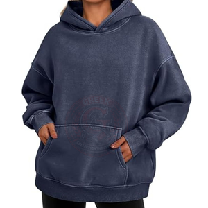 Sudadera con Capucha Premium para Mujer, Lavado Ácido, Algodón, Silueta Holgada, Estilo Casual Urbano - Product Image 6