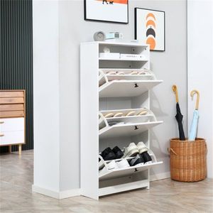 Shoe Storage Cabinet Comfy Living Wooden Over-the-door Shoe Rack Clearview Design for Home Use - Product Image 1
