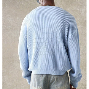 Suéter de Punto Tipo Cárdigan para Hombre, Manga Larga, Informal, para Uso Diario, Atuendo de Invierno - Product Image 4