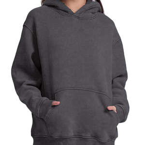 Sweat-shirt à capuche oversize vierge en molleton de coton premium, conception personnalisée, vente en gros, OEM ODM, fabricant de vêtements, sweat-shirt pour homme - Product Image 2