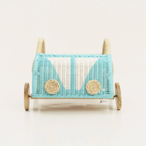 Cesta de Almacenamiento Moderna de Mimbre con Forma de Coche para Habitación Infantil, Organizador de Juguetes Tejido a Mano, Decoración para Guardería, OEM ODM - Product Image 1