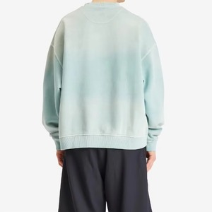 Sudadera de cuello redondo extragrande para hombre, color verde claro, 100% algodón, manga larga, estilo casual. - Product Image 2