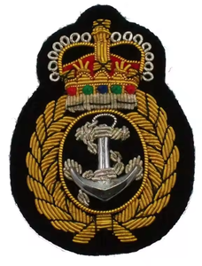 Écusson brodé main 3D en relief, résistant à l'eau, avec fil de bullion, motif crête, luxe, dorure, à coudre sur blazer, logo personnalisé - Product Image 2