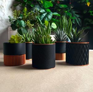 Ensemble de 5 pots modernes noirs, idéaux pour la décoration intérieure, les coins et les couloirs, vente en gros depuis l'Inde - Product Image 6