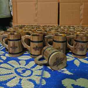 Taza de Madera de Mango Natural Hecha a Mano, Taza Rústica para Té y Café, Vajilla de Madera Duradera a un Precio Accesible - Product Image 5