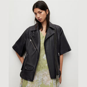 Chaqueta de Cuero para Mujer, Estilo Moderno, Invierno, Estampado de Piel de Vaca, Forro de Piel, Transpirable, Ligera, Precio al por Mayor - Product Image 1