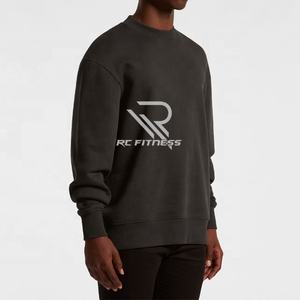 Sudadera Deportiva Ligera para Hombre, 100% Algodón, con Cuello Redondo, Logotipo Personalizado, Color Negro, Antiarrugas, para Invierno - Product Image 2