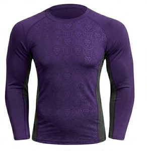 Camiseta de compresión de manga larga para hombre con estampado de león en relieve, de secado rápido, para deporte, manga completa - Product Image 1