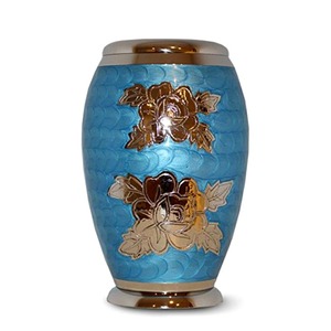 Urne en céramique noire avec gravure de papillons argentés, forme ronde, design moderne fait main, vase décoratif de sympathie - Product Image 4
