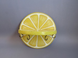 Premium Lemon Theme <b>Wall</b> Mounted <b>Key</b> Holder <b>Hook</b> For Kids Room For School Bags Hats And Small Items And Hanging House <b>Keys</b> - Product Image 5
