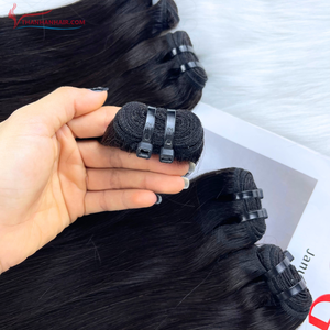 Listo para enviar Precio al por mayor Paquetes de cabello liso de hueso vietnamita Longitud completa de 8 "a 32" Proveedor Sin enredos - Product Image 5