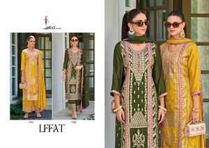 New Designer Long Pakistani Suit <b>Top</b> Palazoo Dupptta Fancy Style Heavy Embroidery Premium Silk <b>Indian</b> Pakistani - Product Image 4