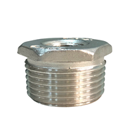 Bride hexagonale en acier inoxydable argenté de haute qualité, emballage personnalisé, accessoires de plomberie OEM/ODM, finition lisse