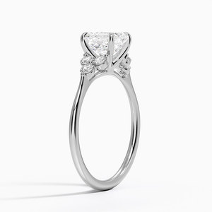 Anillo BOJ 0132 con Corte Asscher, Plata 925, Anillo Solitario de Diamantes Luxe Melody con Engaste de Garras, 2ct, Color D, VVS1, Moissanita, Certificado GRA - Product Image 2