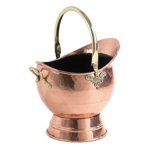 Seau à charbon en métal noir antique avec poignée, seau à charbon pour la maison, le jardin, l'extérieur, accessoires pour cheminée - Product Image 5