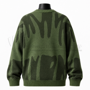 Suéter de Punto Personalizado para Hombre, Sudadera Jacquard Extra Grande, Ropa de Punto de Moda, Proveedor de Marca Privada - Product Image 2