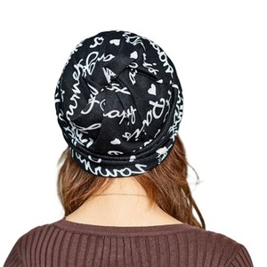 New Custom Design Black Letter Print Beanie Hat For Women 100% Acrylic Knit <b>Winter</b> <b>Cap</b> Casual Style 56-58CM Head Circumference - Product Image 3