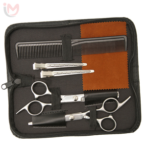 Kit de ciseaux à effiler pour salon de coiffure avec ciseaux et peigne en acier inoxydable durable de haute qualité OEM - Product Image 1