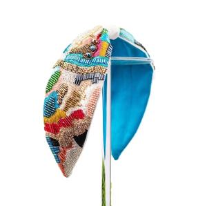 Nouveauté 2026 : Accessoires de coiffure – Serre-tête brodé de perles de rocaille, design cerceau, fait main en Inde - Product Image 1