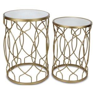 Compact Stackable Coffee <b>Table</b> Set of 3 with Strong Metal Structure for Modern Homes - Product Image 5