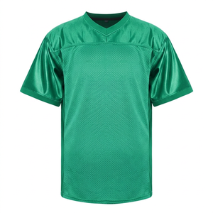 เสื้อฟุตบอลคอวี ยูนิเซ็กซ์ แขนสั้น ผ้าตาข่ายระบายเหงื่อ โพลีเอสเตอร์ 100% สีพื้น ทรงปกติสำหรับผู้ใหญ่ ใส่ได้ทุกฤดู - Product Image 3