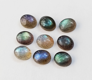 Cabochon de labradorite naturelle 10*8 mm ovale, pierre précieuse chatoyante de qualité supérieure pour la fabrication de bijoux à prix de gros - Product Image 2