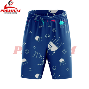 Pantalones cortos personalizados de malla bordada con sublimación para hombre, transpirables, de secado rápido, para baloncesto, entrenamiento y calentamiento. - Product Image 6